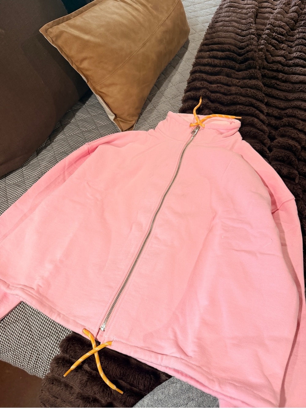 Pink Zip-Up Funnel Neck - Picture 3 of 6